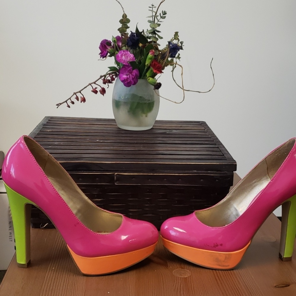 G by Guess Neon Color Block Platform